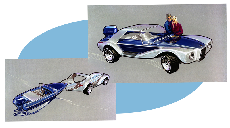 Illustration for article titled Meet the Car That Gave Birth to a Boat